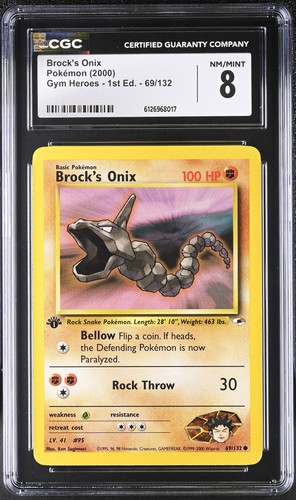 Brock's Onix (1st Edition) graded CGC 8 for sale on eBay