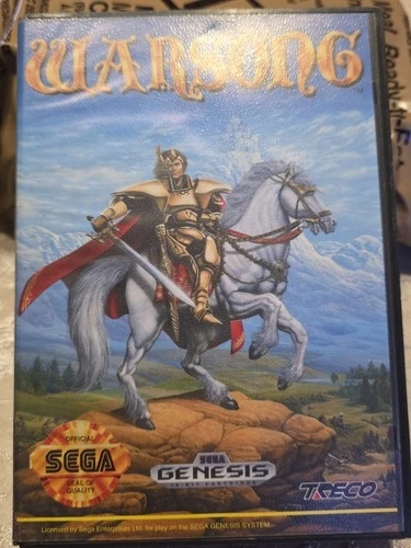 Warsong (Sega Genesis, 1991) - Game and Box - Tested And Working