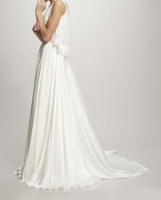Theia Marlena Wedding Bridal SKIRT ONLY 10 Ivory Soft Silk Ethereal $1,450