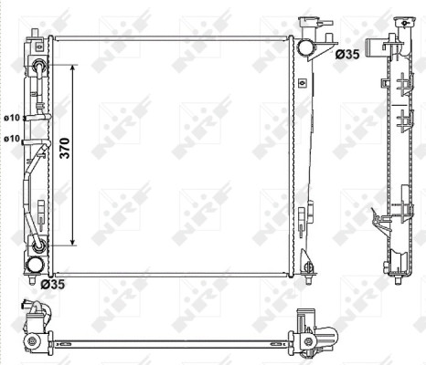 Radiateur moteur NRF 53053 de refroidissement auto compatible avec OE 253102Y010 253102Y020