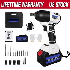 Brushless Powerful Cordless Impact Wrench Drive Tool Li-ion Battery 12 In