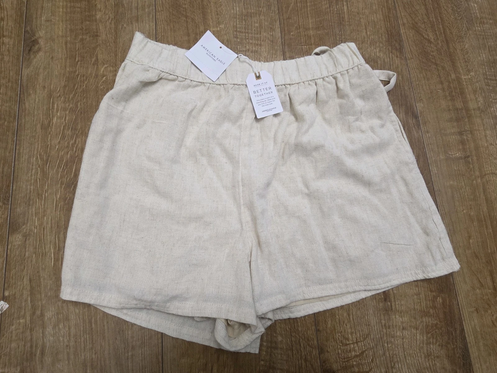 American Eagle Womens Beige Linen Shorts Size XS New with Tags