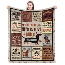 Dachshund Gifts for Women men Dachshund Blanket 60" x 50" Weiner Dog Gifts fo...