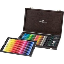 Faber-Castell Art & Graphic Polychromos Colour Pencil, Multicoloured, Wooden Cas