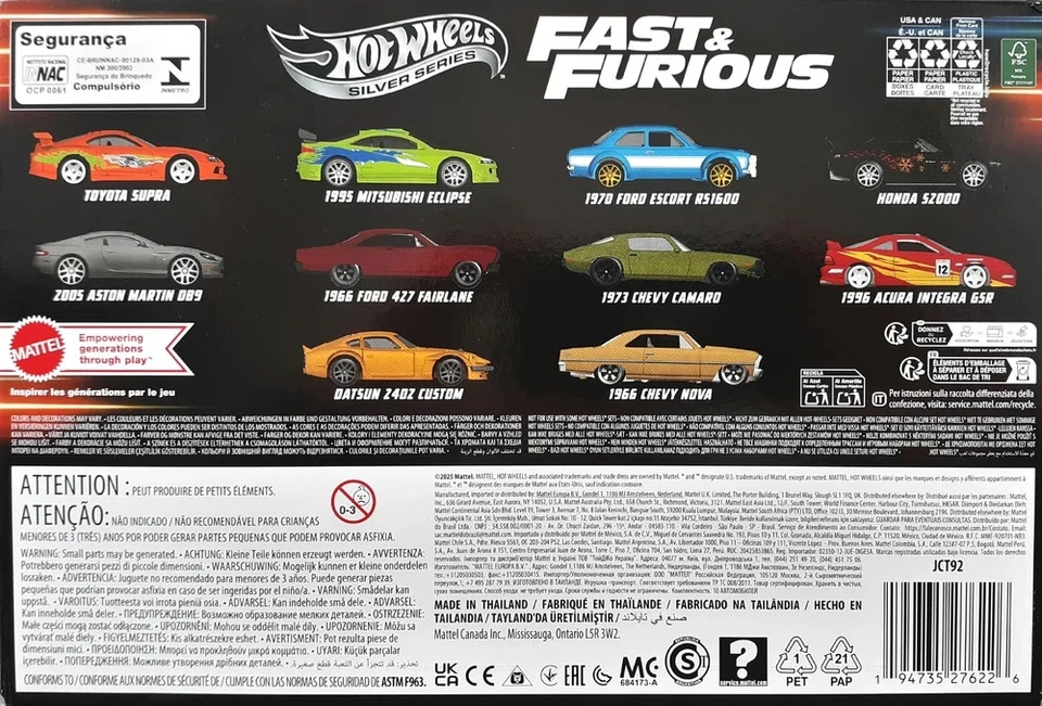 Hot Wheels Silver Series FAST & FURIOUS - 10 Car Box set. JCT92 - Brand New! - Image 3 of 4