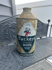 Vintage Buckeye Beer Cone Top Can Advertising Toledo Ohio Bar Mancave
