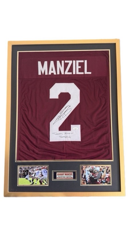 JOHNNY MANZIEL Autographed Texas A&M Jersey FRAMED - JSA