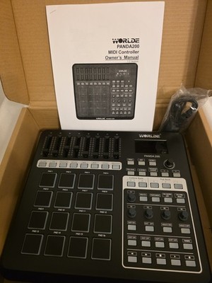 Worlde Panda 200 USB MIDI Controller - 16 Pads / 8 Faders - New Open Box