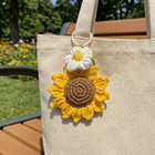 With Rope Knitted Keychain Cotton Bag Lanyard Charm  Purse Decor