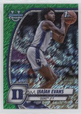 2024-25 Bowman U Chrome Green Shimmer Refractor Isaiah Evans #27 00c5