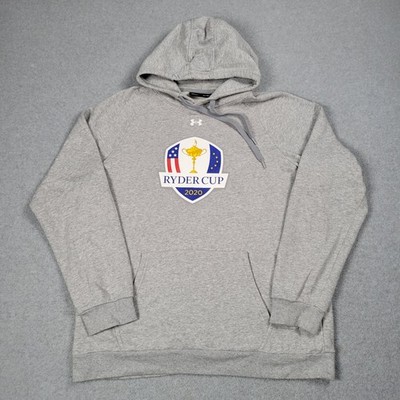 Ryder Cup Hoodie Men XL Heather Gray Under Armour 43rd Center Big Logo Stretch