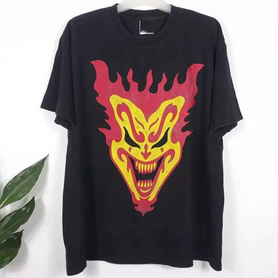 Insane Clown Posse Band Face Made In US Black Cotton T Shirt Full Size S-5XL