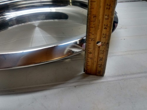 Sartén de acero inoxidable Chef's Ware Townecraft de 12" para servir plato y tapa de vidrio - Imagen 4 de 14