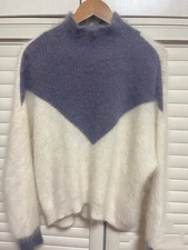 Angora Sweater Blended Jumper Super Soft Fluffy Fuzzy Pullover