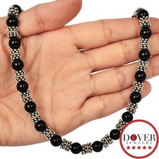 Estate Onyx Silver 18.5