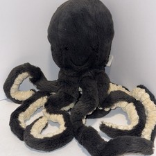 Jellycat INKY Octopus Black Dark Gray Plush Stuffed Toy Small Size