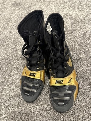 Nike Hyperko 1 Black & Gold Boxing Boots Canelo Mayweather Size