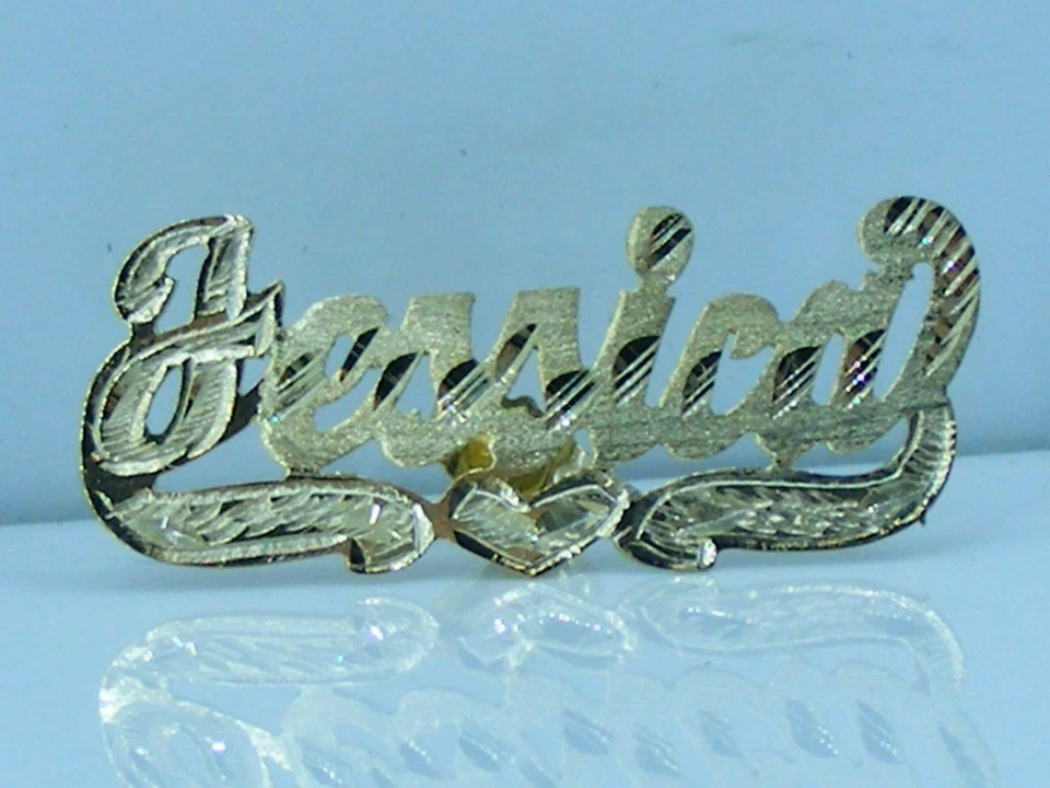 PERSONALIZED 14K GOLD PLATED  1" STUD NAME EARRINGS ANY NAME UP TO 7 LETTERS FS6 - Image 2 of 2