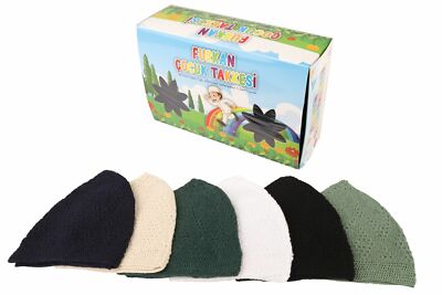 2x 1-4 Jahre Kinder Beanie Türkisch Topi Strickmütze Gebet Kopfbedeckung