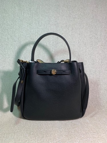NEW Tory Burch Romy Black Bucket Bag/Satchel/Shoulder/Crossbody/Drawstring Tote - Picture 2 of 14