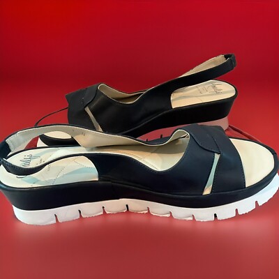 Amalfi by Rangoni Firenze/Platform Sling Sandal, Women's Size 9N/ Dark Navy Blue