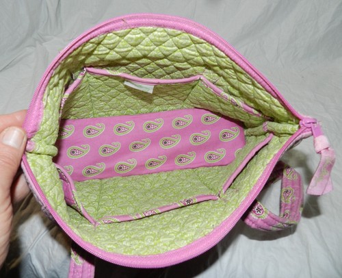 Vera Bradley Pink + Green Paisley Bermuda Design Tote Bag - 13" X 9.5" X 4" - Picture 5 of 6