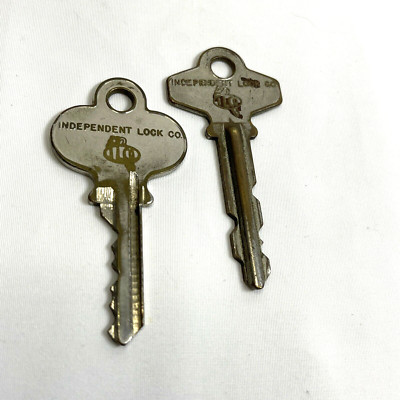 Independent Lock Company Keys Fitchburg, Mass. - Lot of 2 KEYS