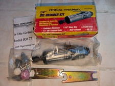 Central Pneumatic Air Die Grinder Kit with 5 Grinding Stones coupler wrenches
