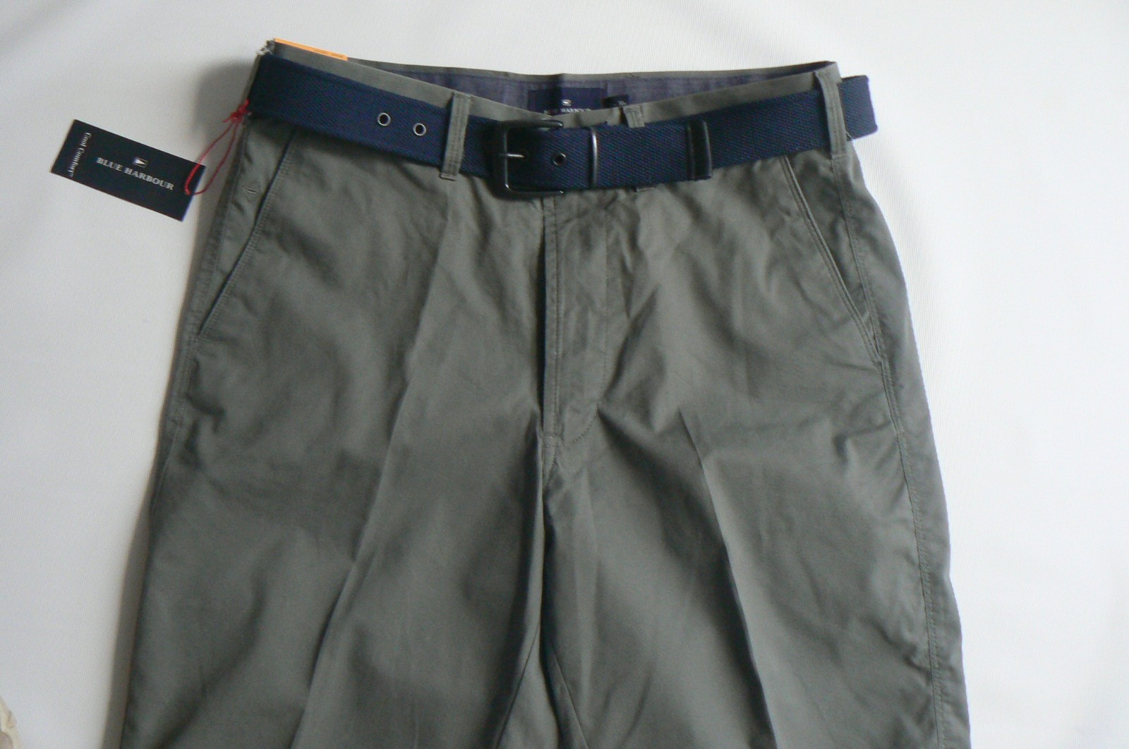 M&S Blue Harbour Cool Comfort Shorts & Belt Green Men's Size Waist 30