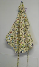 TWO LUMPS OF SUGAR KITCHEN  CAMPING PRINT RUFFLE APRON  CUISINE, COCINA,