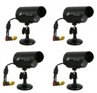 4x Wired Surveillance Cameras with 4x Power Supply New