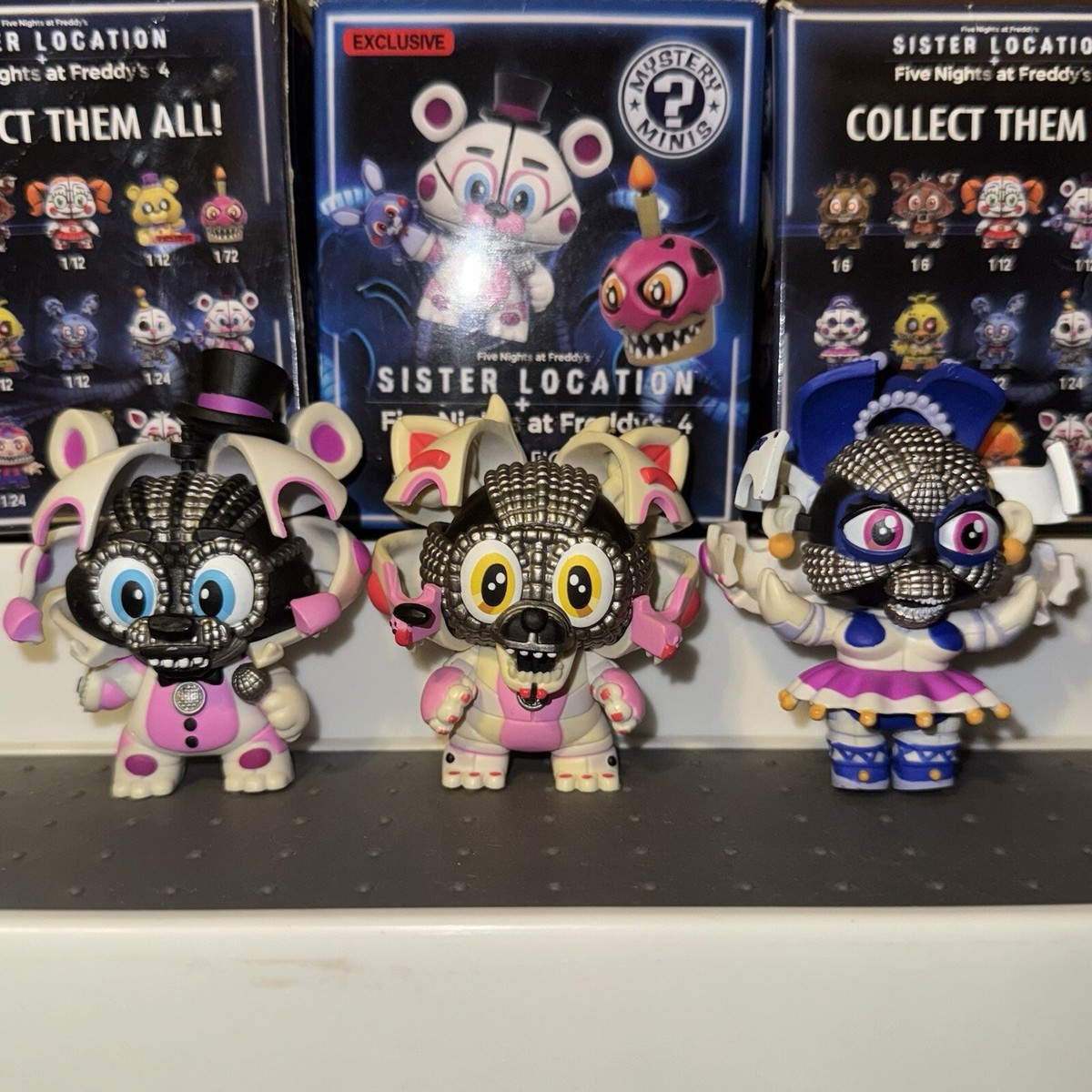 Sister Location Jumpscare Exclusive Funko Mystery Minis Lot 2017 FNaF Bonnet