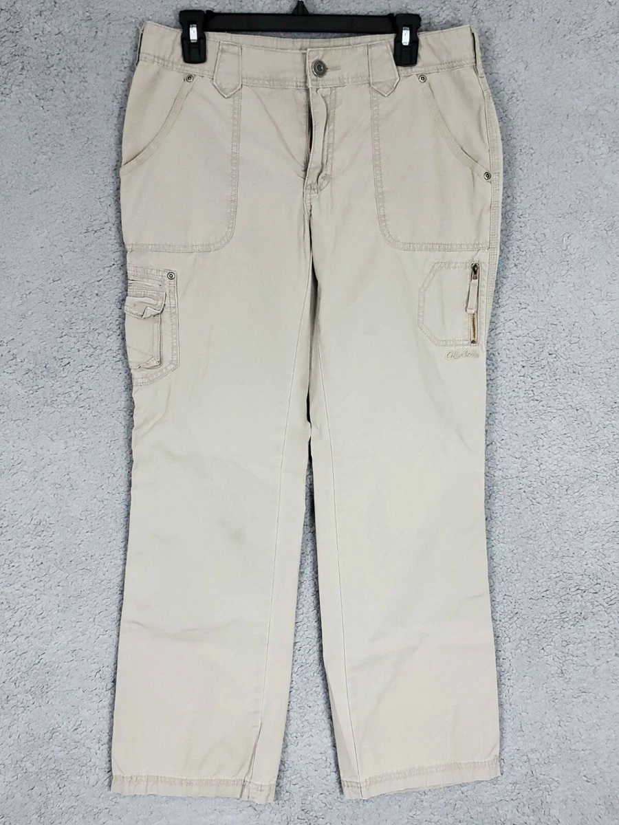 Cabelas Casuals Ripstop Cargo Pants Women Size 10 Regular Beige Camping  Hiking