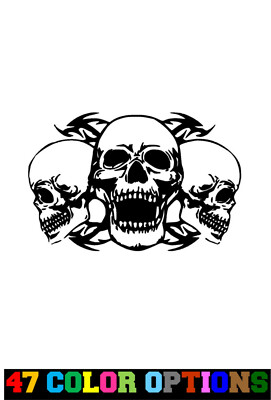Vinyl Decal Sticker Car Truck Laptop - Horror Zombie Halloween Skull Group v4