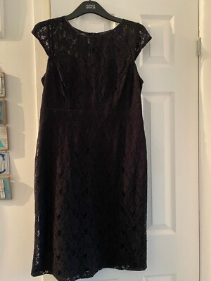 lace black dress near me Liv Black Lace Sleeve Bandage Midi Dress