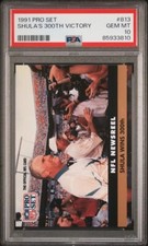 1991 Pro Set NFL Newsreel Don Shula Wins 300th Victory#813 PSA 10 HOF DOLPHINS