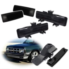 Smoke Corner Signal Lights For 82-93 Chevy S10 83-94 S10 Blazer RH & LH Set of 4