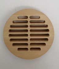 GRIGLIA GRATA TONDA DI VENTILAZIONE AERAZIONE IN LEGNO - FAGGIO - Ø 120 MM