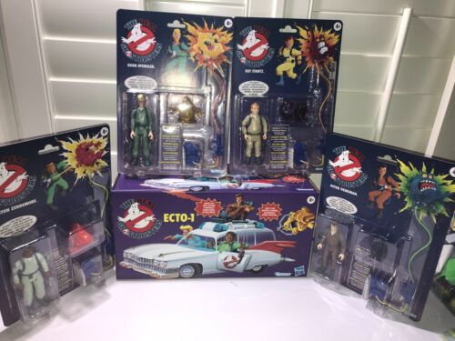 The Real Ghostbusters Ecto-1, PETER, RAY. EGON, WINSTON ACTION FIGURES LOT NICE - Picture 1 of 3