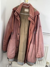 Free People 'all Stars' Oversize Dolman Dusty Pink Hooded Jacket, Size S, Uk8-10