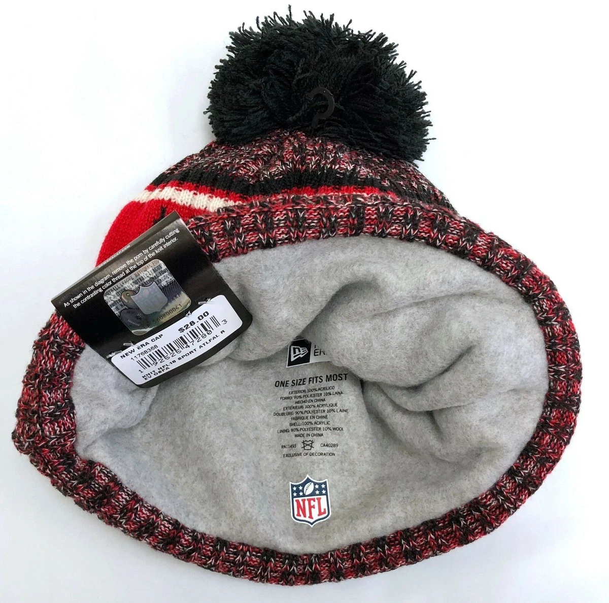 NFL NEW ERA 2018 SPORT KNIT On field Sideline Beanie Wool Fleece Lining Cap  Hat