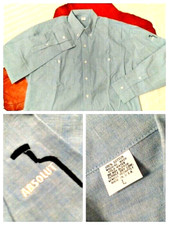 XL BRAND New USA Made ABSOLUT VODKA Lush 100% CRISP Cotton Chambray DRESS SHIRT
