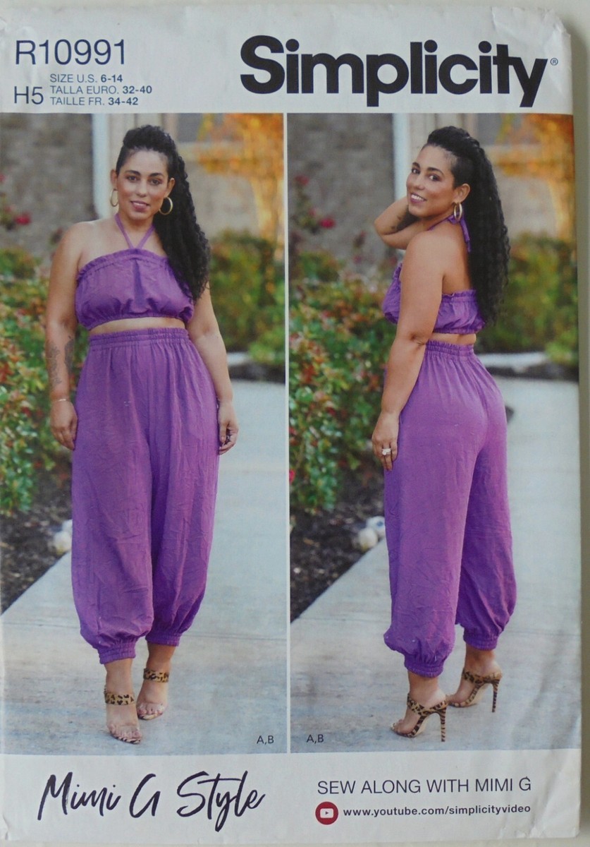【mimiページ】 Simplicity 9268 MiMi G Misses Bra Top Gathered Pants Sewing