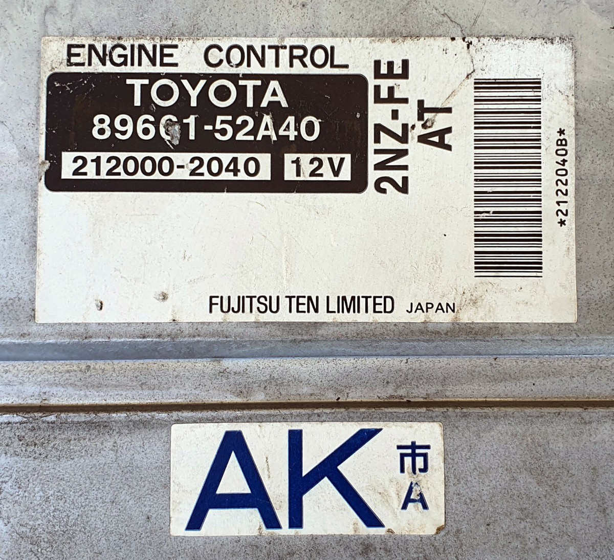 Toyota bB 2004 NCP30 89661-52A40 2NZ-FE A/T Ecu Ecm oem jdm used
