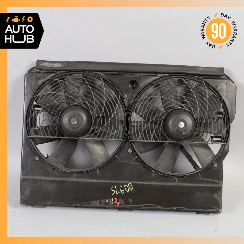 Conjunto de motor ventilador de refrigeración radiador 93-02 Mercedes R129 600SL SL600 FABRICANTE DE EQUIPOS ORIGINALES Foto 2 de 4