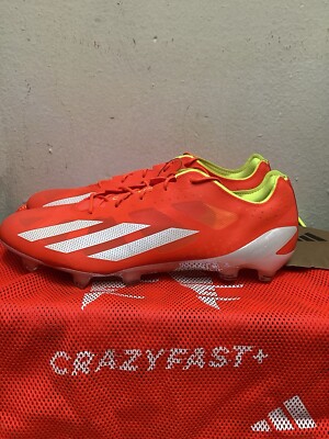 ADIDAS X CRAZYFAST+ FG ENERGY CITRUS SOCCER CLEATS SIZE 10.5 ( RED ) ( IE2416 )