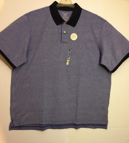CLASSIC PIQUE POLO Faded Glory Men’s Short Sleeve Shirt Sz 2XL Blue - Picture 4 of 12