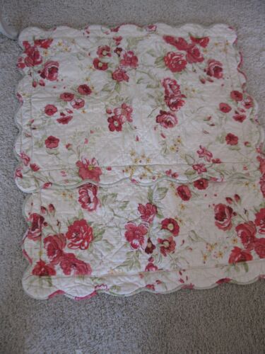 2 h. Pottery Barn ALMOHADA FLORAL REVERSIBLE ACOLCHADA FUNDAS BORDES FESTONEADOS - Imagen 2 de 12