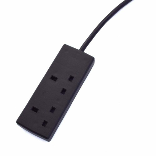 Extension Lead Multi Plug Mains Cables 1 2 3 4 6 8 10 Gang UK Plug Black & White - Picture 17 of 91