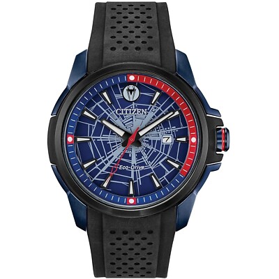 Citizen Men's Eco-Drive Marvel Heroes Spider-Man Calendar 44mm Watch AW1156-01W